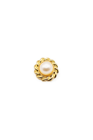 Pearl Button Vintage Brooch