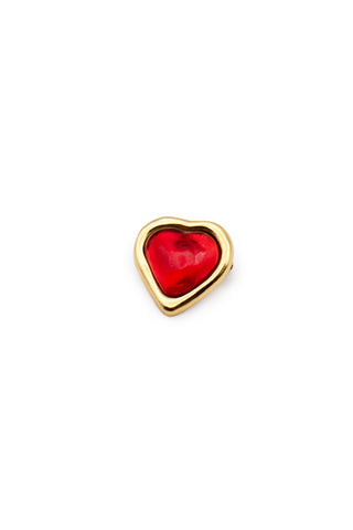 YSL Red Heart Vintage Brooch (Pre-Loved)