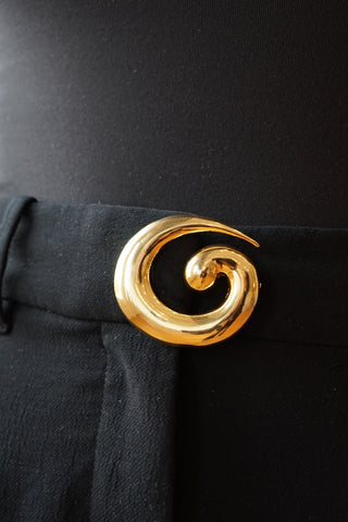 Swirl Gold Vintage Brooch