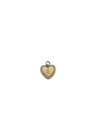 Heart Initial Letter Charm