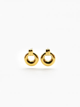 Hamptons Gold Circle Knot Earrings