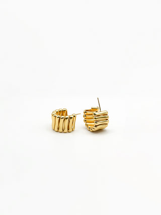 Eclair Gold Hoop Earrings