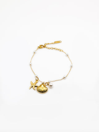 Seashore Gold Charm Bracelet