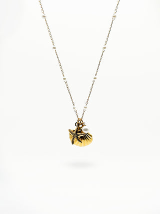 Seashore Gold Charm Necklace