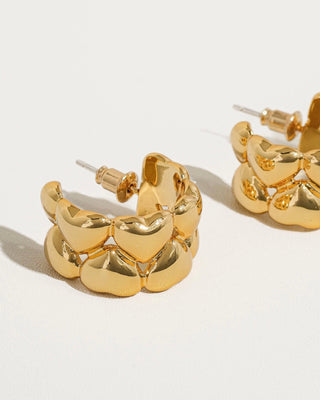 Situationships Gold Heart Hoop Earrings