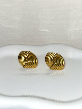 French Kiss Gold Statement Earrings