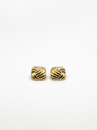 Upper East Side Square Twist Statement Earrings