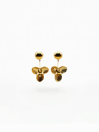 Wölffer Gold Floral Drop Earrings